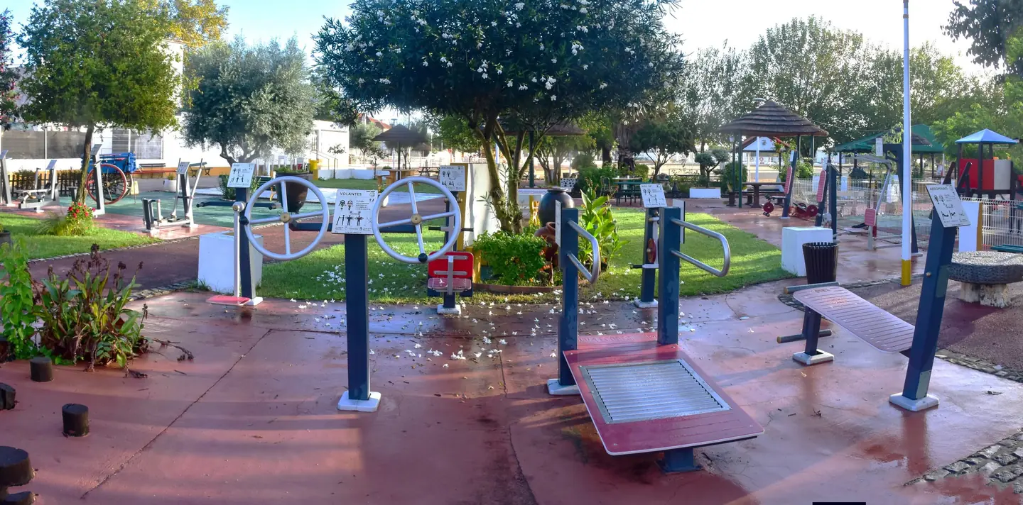 Vista do parque de exercício e lazer de Pombalinho